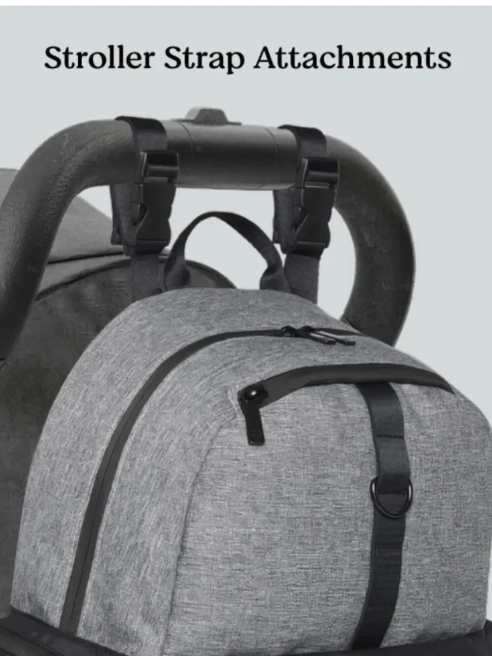 HUGGIES Unisex-adult Day Pack Diaper Backpack, Dark Grey Heather/Black, One Size